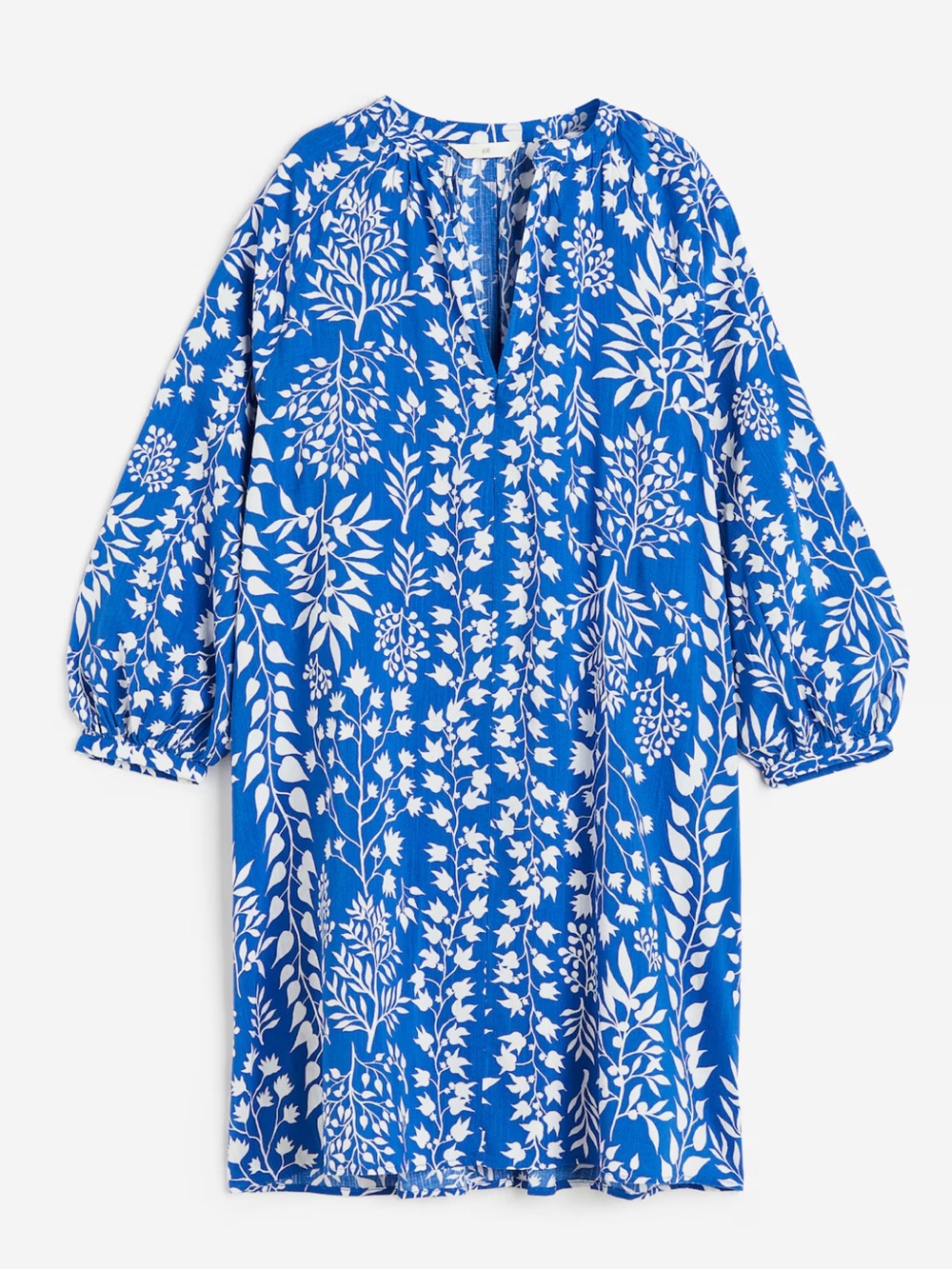 H&M Blue & White Floral Tunic Dress
